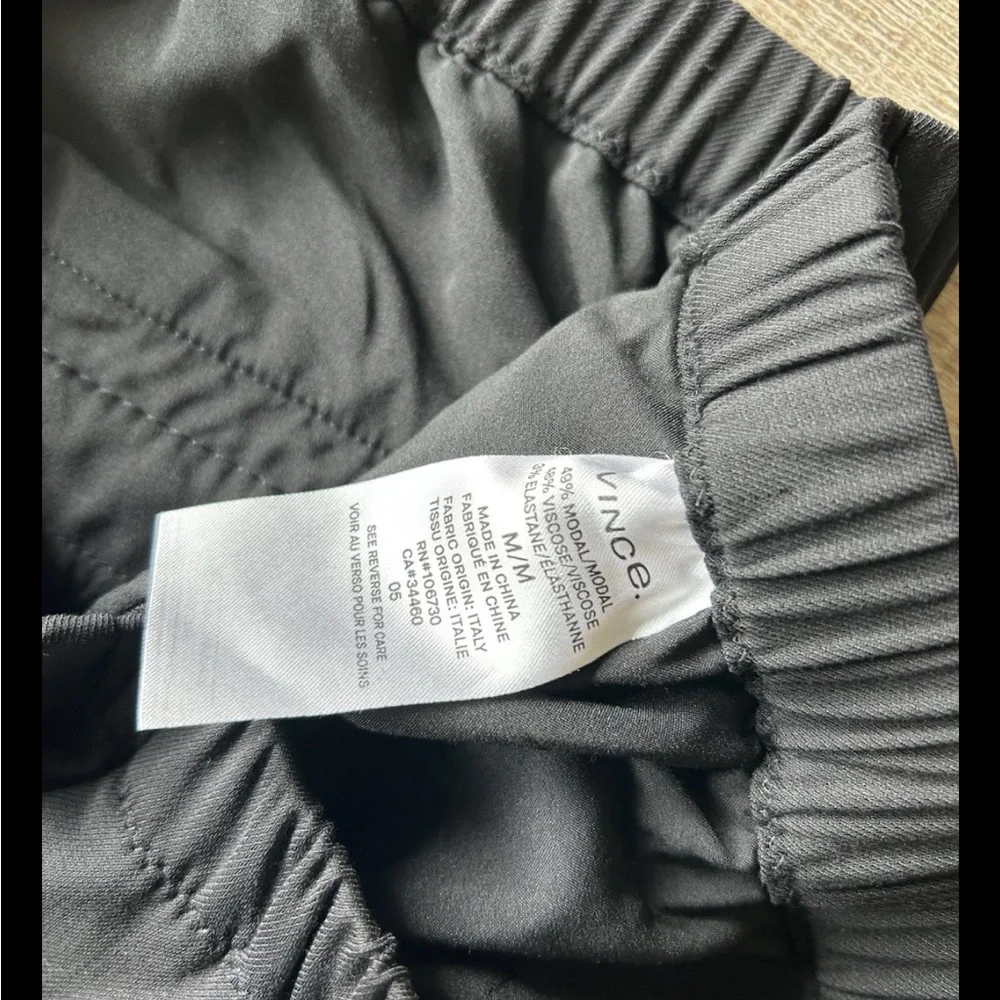▶️ Vince Jogger Pants Black Pockets High Rise tapered Women’s M modal blend - Picture 5 of 12